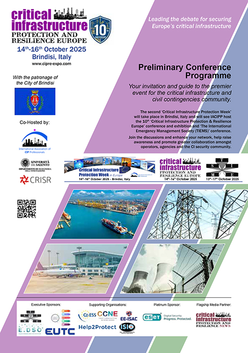 Critical Infrastructure Protection & Resilience Europe announces Preliminary Conference Programme